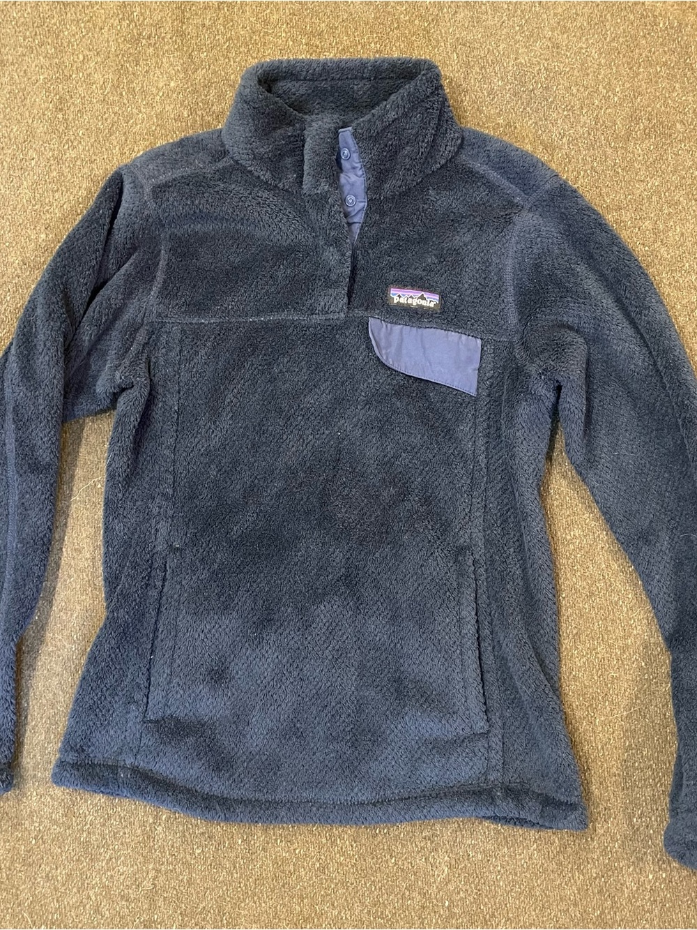 Patagonia Re-Tool Snap-T Fleece Pullover Navy Blue Size XS